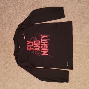 Nike Boys Black Graphic Long Sleeve Tee-shirt